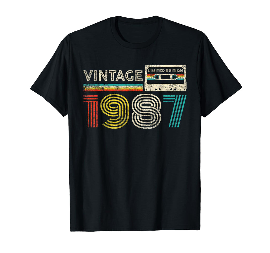 1987 Birthday 1987 Cassette Tape T-Shirt - Streetwear Style Men Women - T-Shirt, Sweatshirt, Hoodie