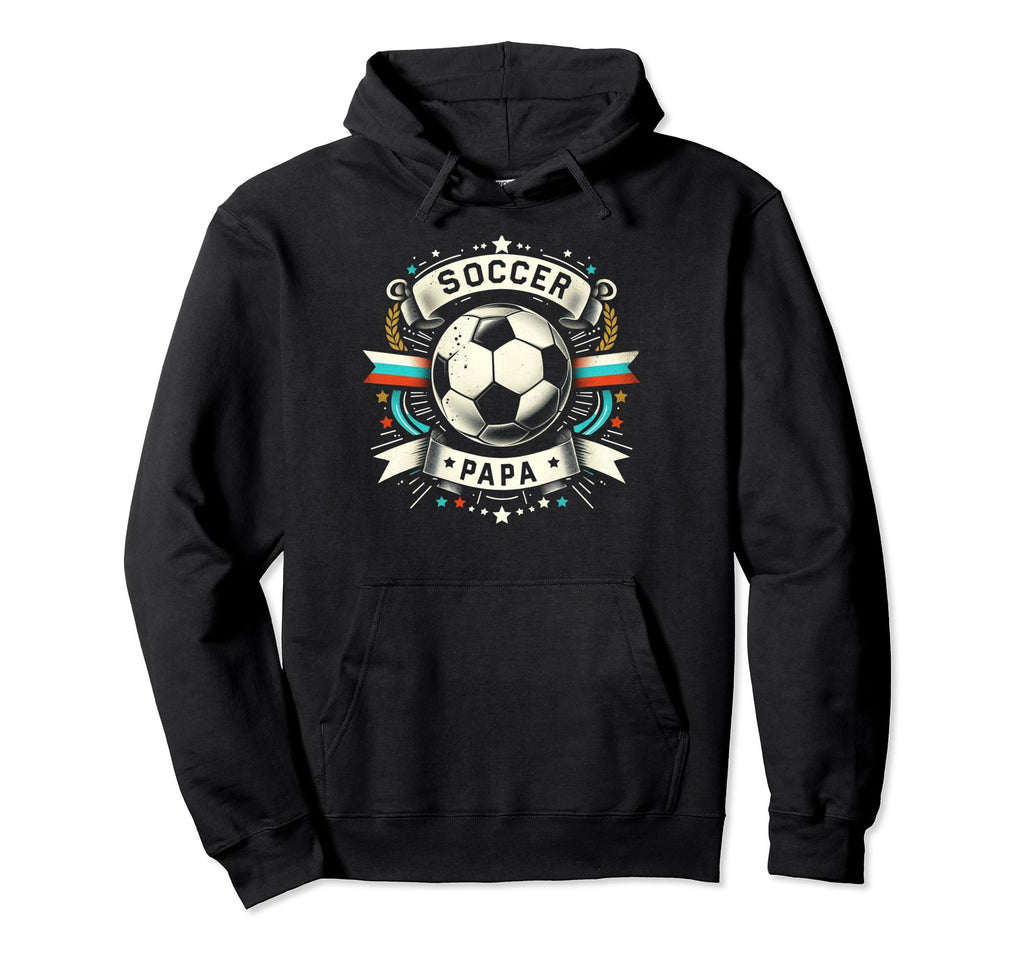 Soccer Papa Family Matching Dad Hoodie - Custom Art Print for Adults - T-Shirt, Sweatshirt, Hoodie
