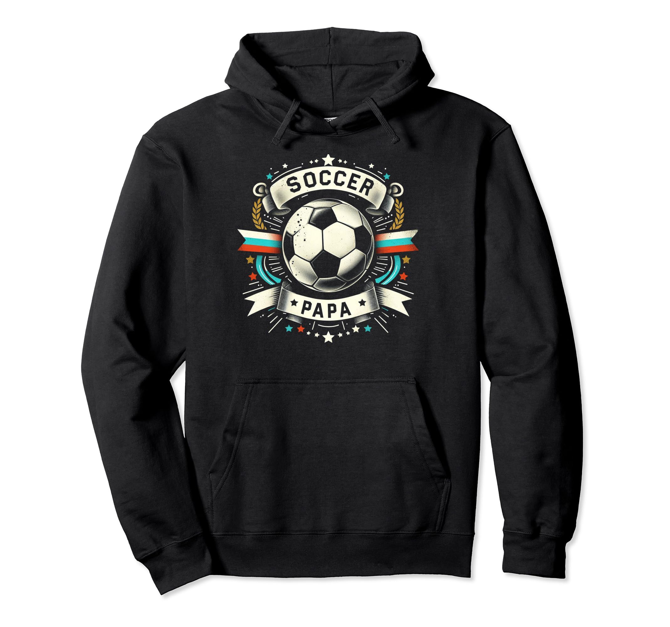 Soccer Papa Family Matching Dad Hoodie - Custom Art Print for Adults - T-Shirt, Sweatshirt, Hoodie