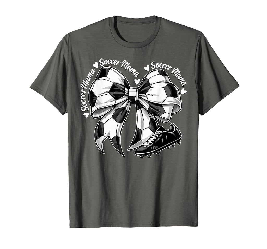Soccer Mama Mom Coquette Bows Game Day T-Shirt - Fun Novelty Design Unisex - T-Shirt, Sweatshirt, Hoodie