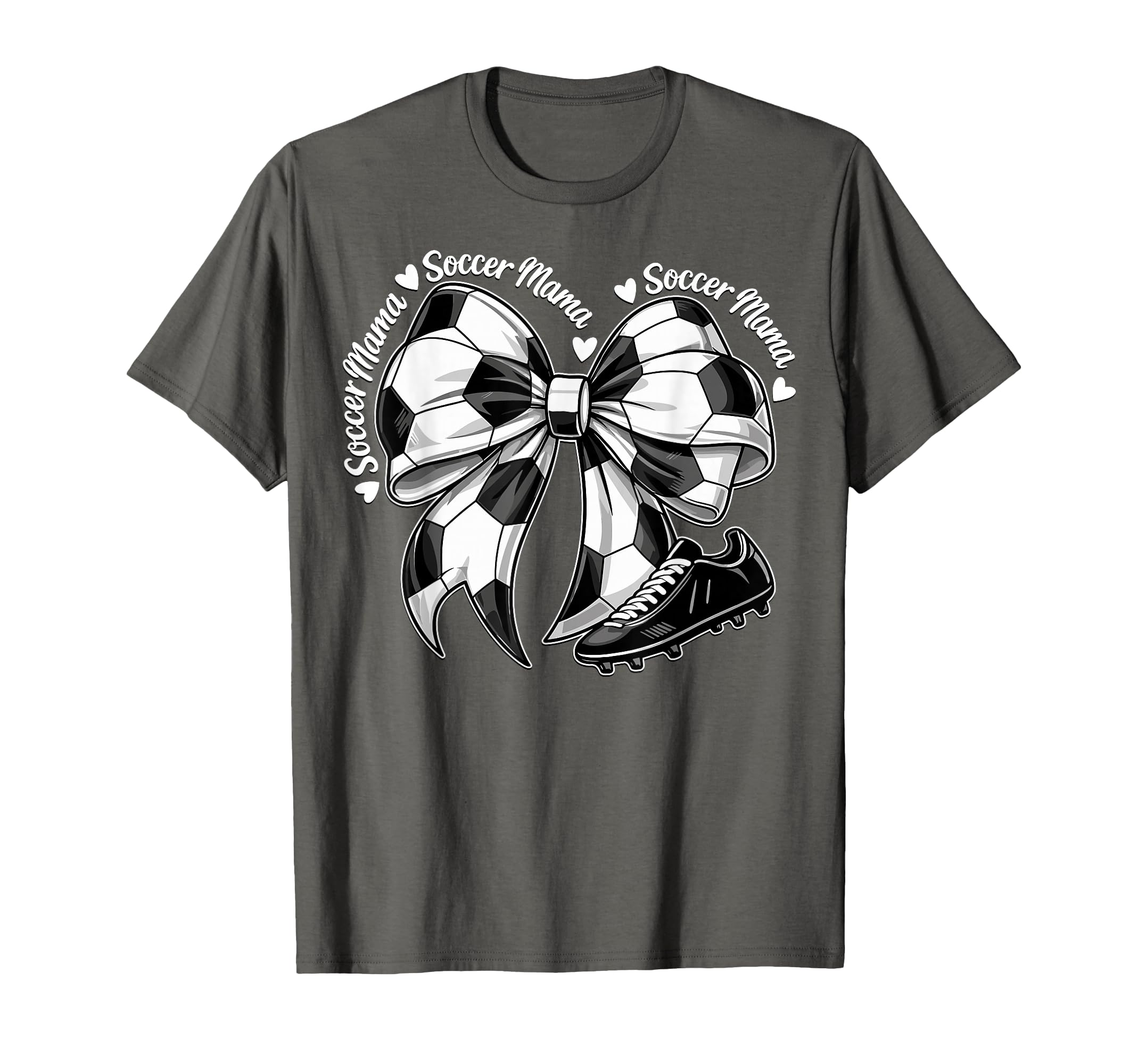 Soccer Mama Mom Coquette Bows Game Day T-Shirt - Fun Novelty Design Unisex - T-Shirt, Sweatshirt, Hoodie