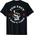 (ON Back) Fun Fact I Don't Care Funny Skeleton Saying - Adult & Kids T-Shirts, Sweatshirts & Hoodies apparel design preview 1