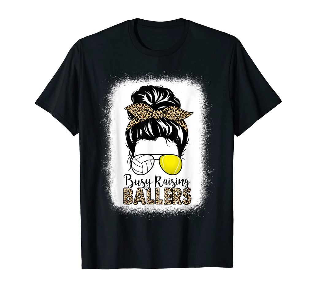 Tennis Volleyball Mom Messy Bun T-Shirt - Fun Novelty Design Men Women - T-Shirt, Sweatshirt, Hoodie