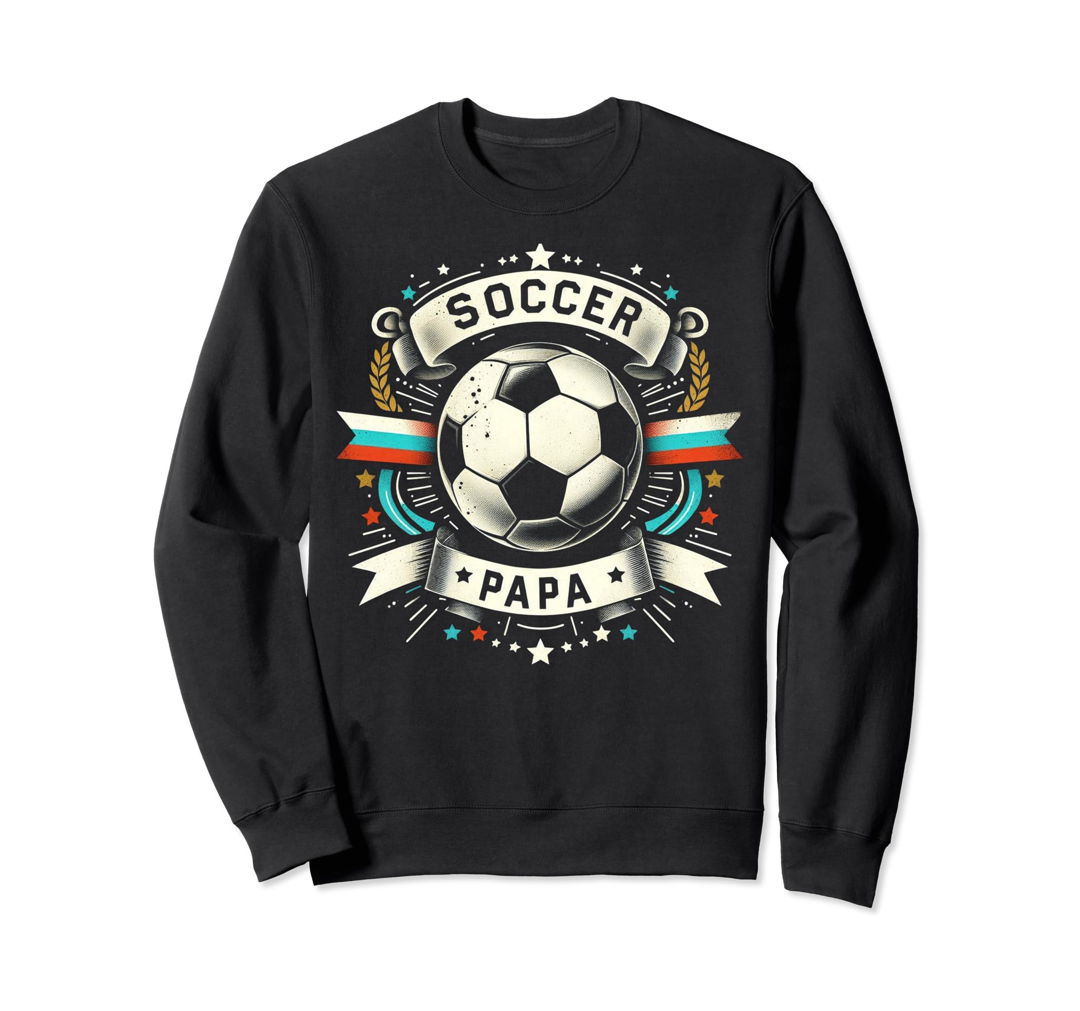 Soccer Papa Family Matching Dad Sweatshirt - Custom Art Print Men Women - T-Shirt, Sweatshirt, Hoodie