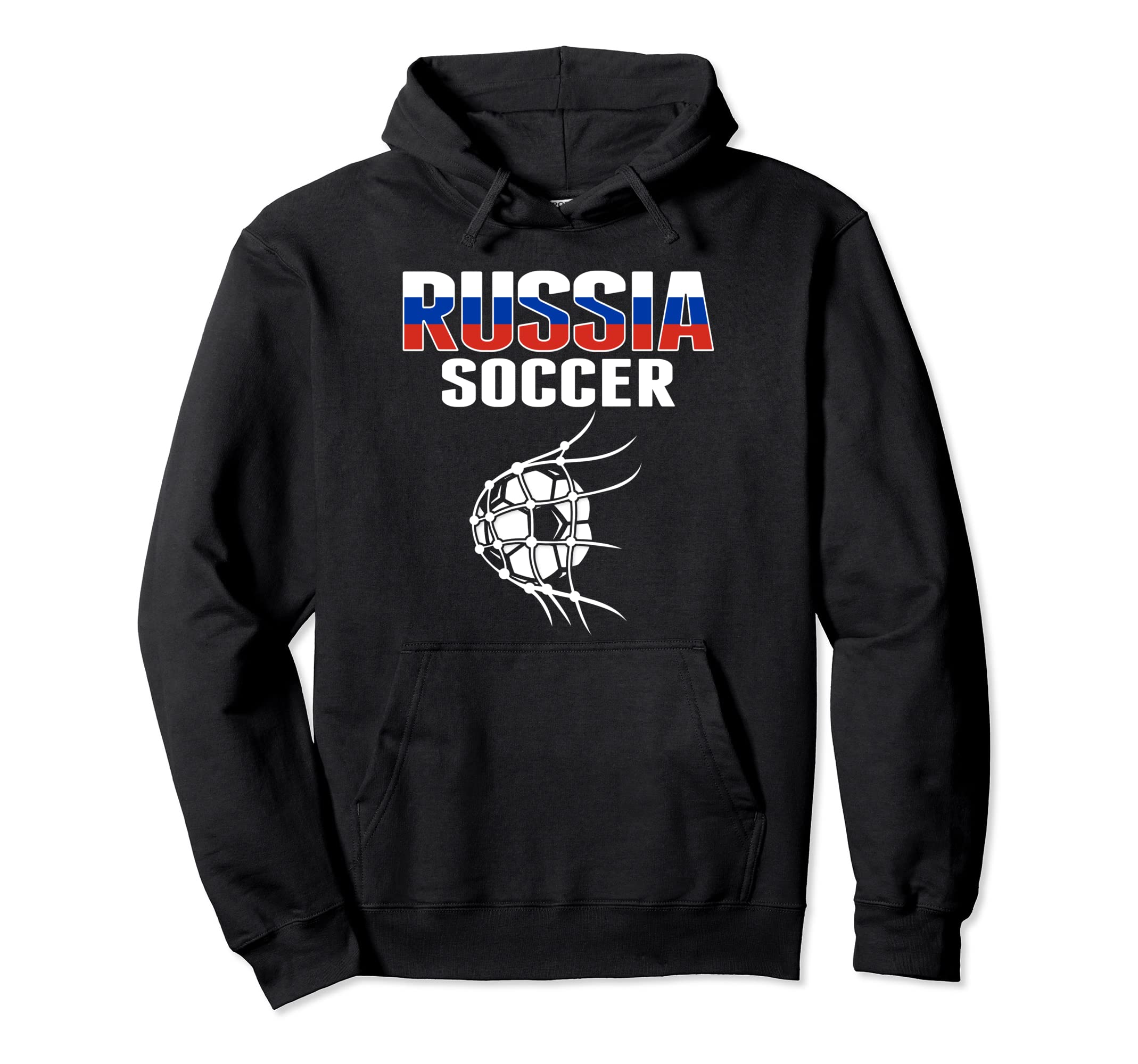 Russia Soccer Ball Net Goal Russian Hoodie - Novelty Apparel for Adults - T-Shirt, Sweatshirt, Hoodie