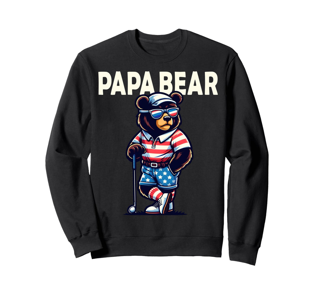 Papa Bear Gifts Funny Birthday Fun Sweatshirt - Minimalist Print Unisex - T-Shirt, Sweatshirt, Hoodie