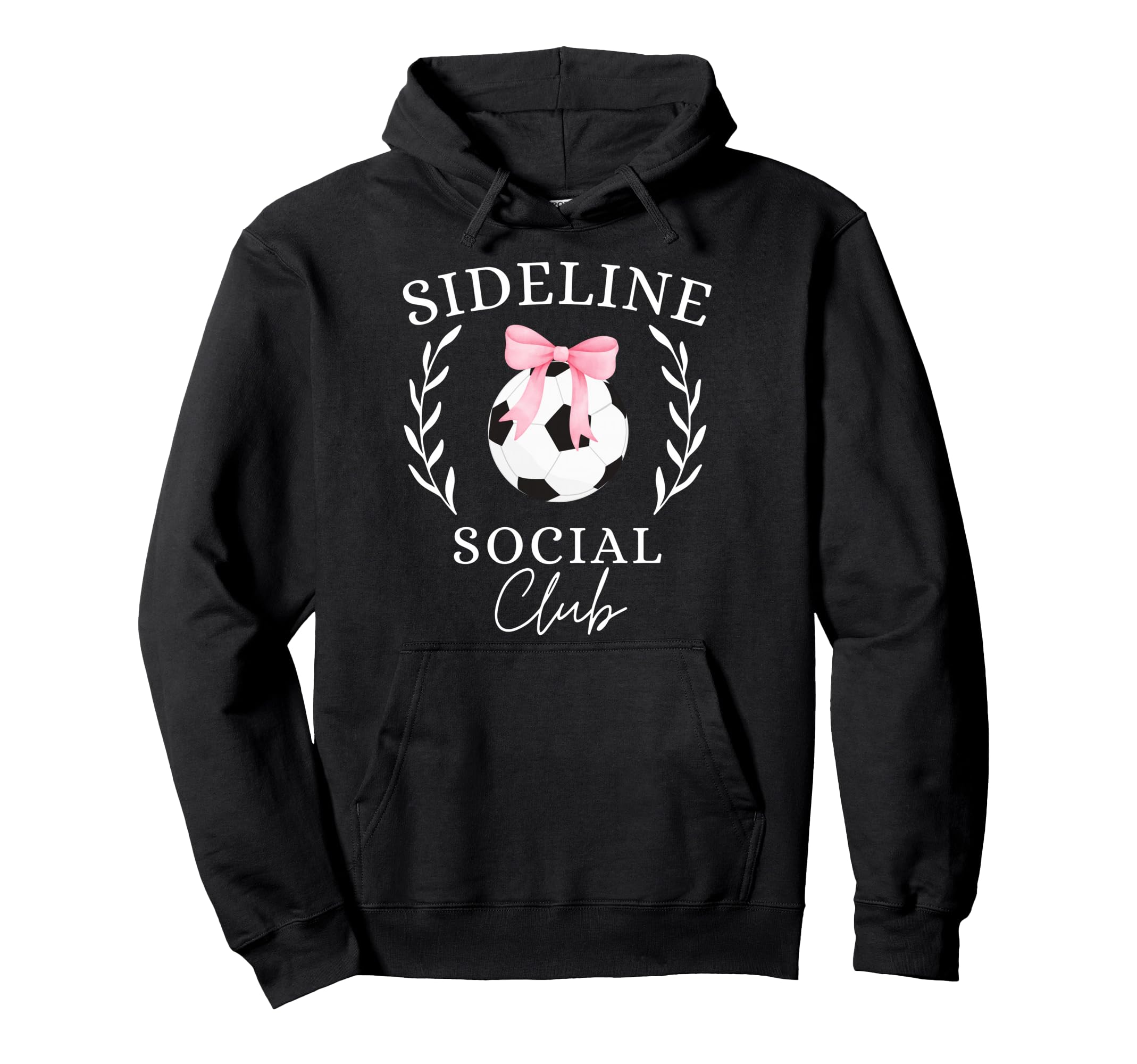 Sideline Social Club Coquette Soccer Hoodie - Novelty Apparel for Adults - T-Shirt, Sweatshirt, Hoodie