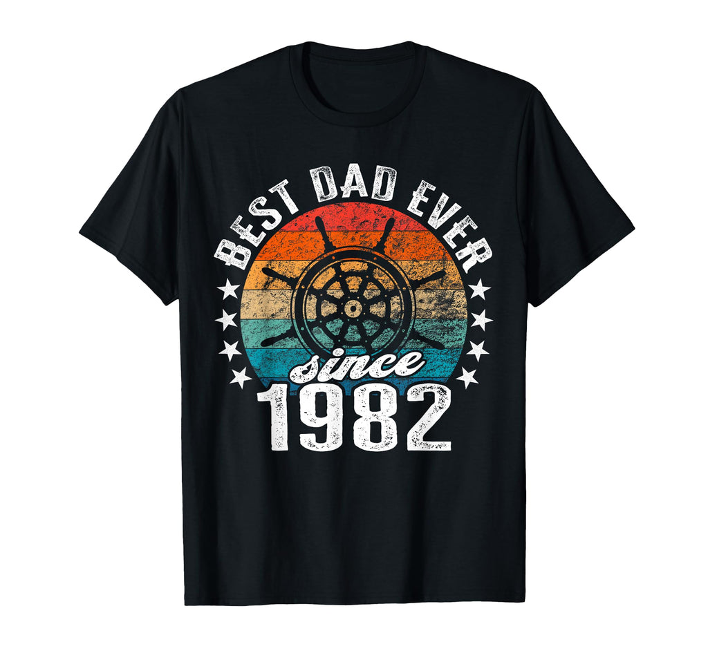 Best Dad World No Joke Dad Since 1982 T-Shirt - Aesthetic Graphic Men Women - T-Shirt, Sweatshirt, Hoodie