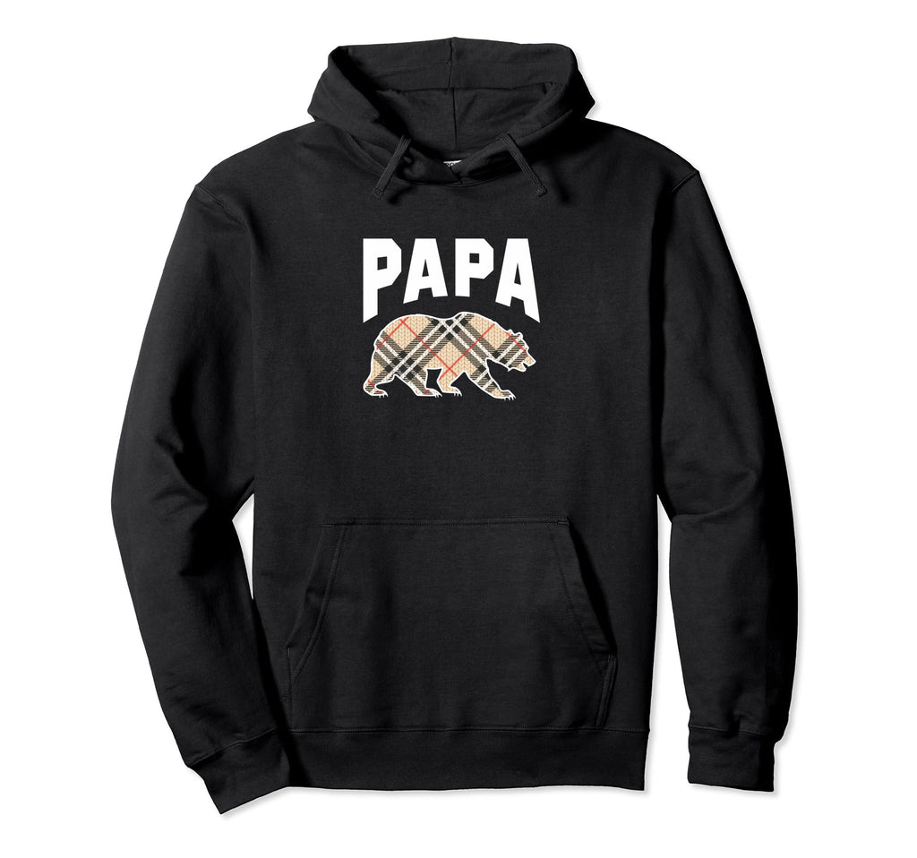 Plaid Bear Papa Greatest Dad Grandpa Hoodie - Fun Novelty Design Unisex - T-Shirt, Sweatshirt, Hoodie