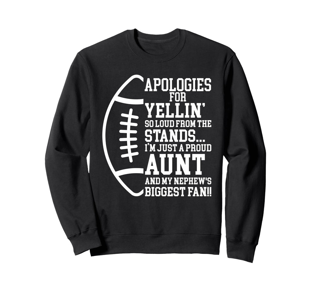 Just Proud Football Aunt Football Sweatshirt - Unique Graphic Unisex - T-Shirt, Sweatshirt, Hoodie