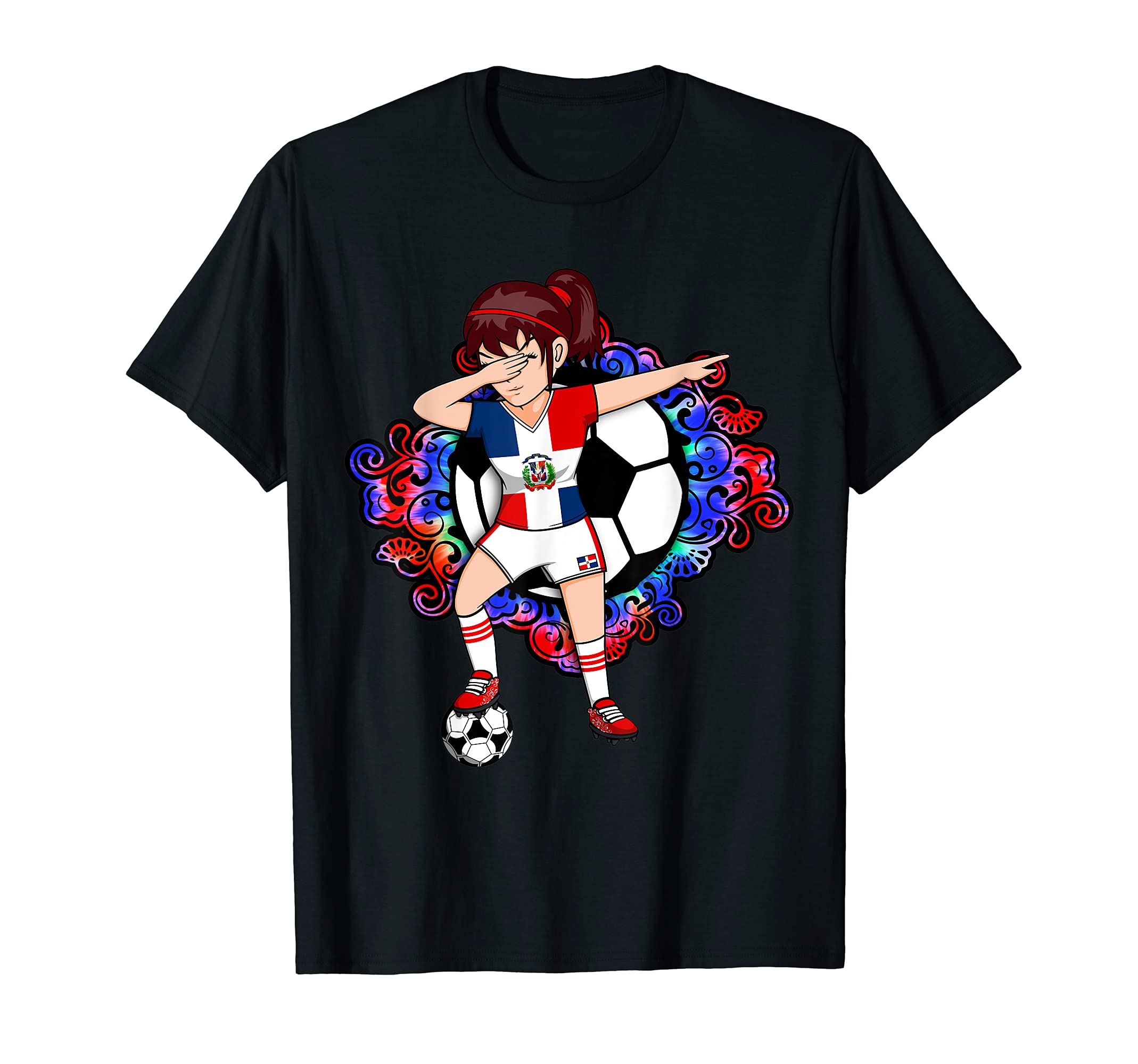 Dabbing Soccer Dominican Republic T-Shirt - Minimalist Print Men Women - T-Shirt, Sweatshirt, Hoodie