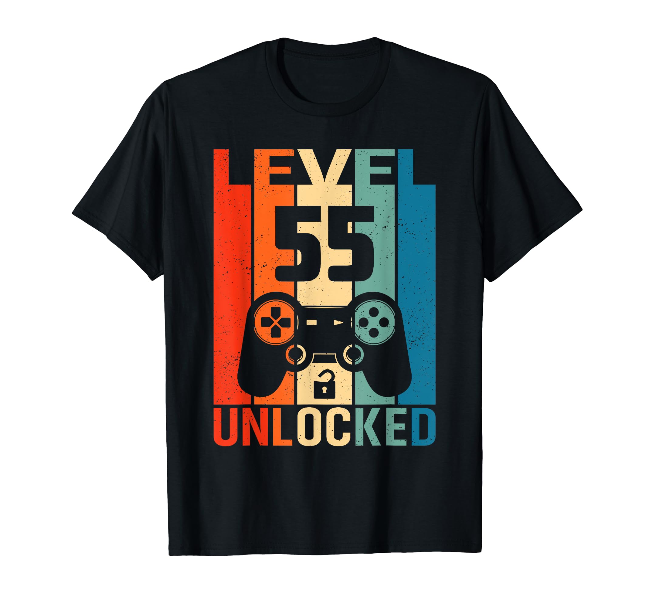 Level 55 Unlocked Video Gamer 55Th T-Shirt - Custom Art Print for Adults - T-Shirt, Sweatshirt, Hoodie