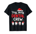 Very Merry Dental Crew Santa Hat Tooth T-Shirt - Trendy Graphic Unisex - T-Shirt, Sweatshirt, Hoodie