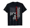 Usa American Flag Siberian Husky T-Shirt - Fun Novelty Design Men Women - T-Shirt, Sweatshirt, Hoodie