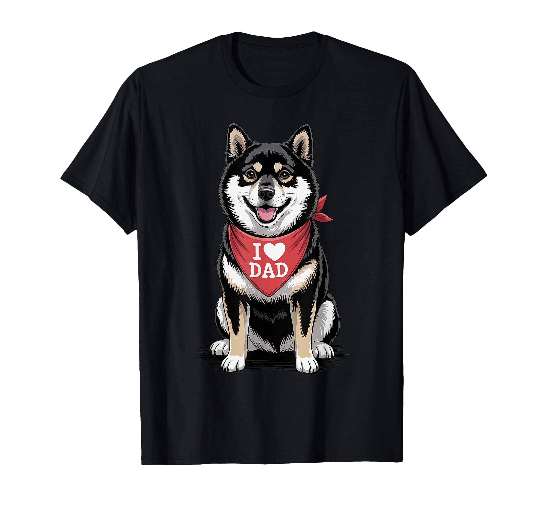 I Love Dad Shiba Inu Lover Dog Fathers T-Shirt - Trendy Graphic for Adults - T-Shirt, Sweatshirt, Hoodie
