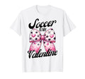 Soccer Is My Valentine Coquette Bow T-Shirt - Custom Art Print Men Women - T-Shirt, Sweatshirt, Hoodie