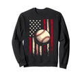 Baseball Us Flag Baseball Lover Sweatshirt - Custom Art Print for Adults - T-Shirt, Sweatshirt, Hoodie