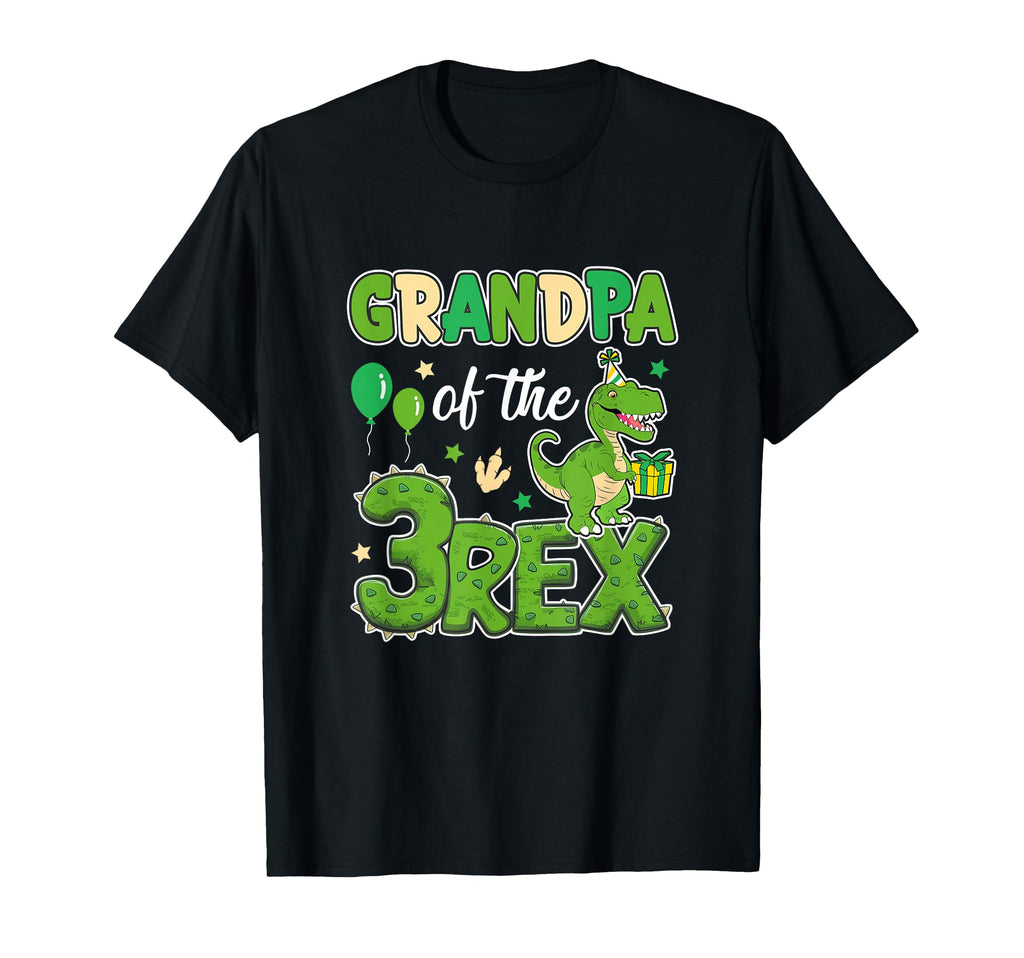 Grandpa Three Rex Birthday Dinosaur T-Shirt - Streetwear Style for Adults - T-Shirt, Sweatshirt, Hoodie