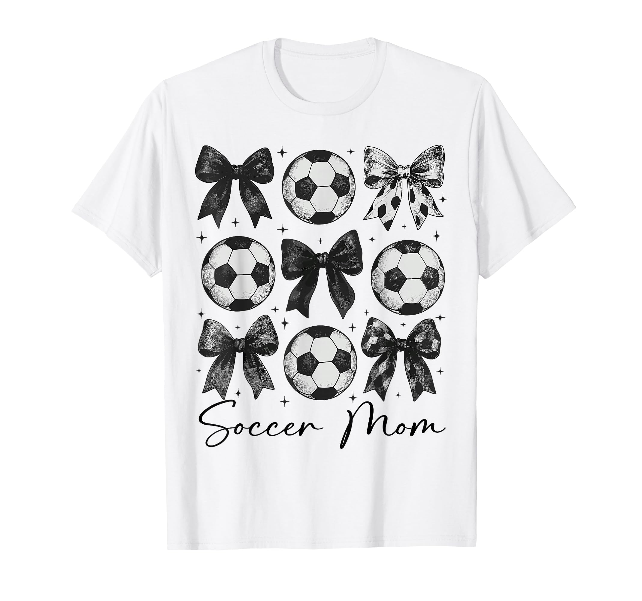 Soccer Mom Funny Coquette Bow Soccer T-Shirt - Minimalist Print Men Women - T-Shirt, Sweatshirt, Hoodie