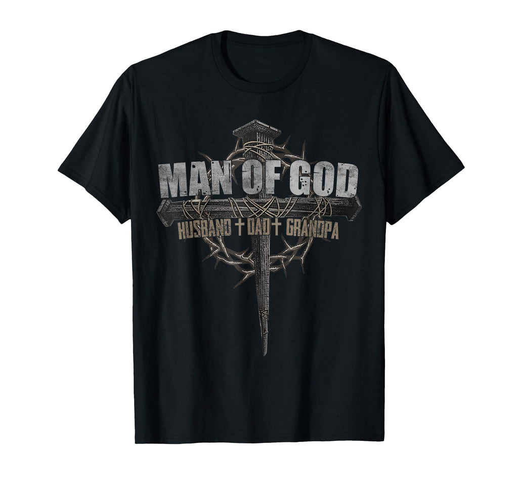 God Husband Dad Grandpa Cross Christian T-Shirt - Aesthetic Graphic Unisex - T-Shirt, Sweatshirt, Hoodie
