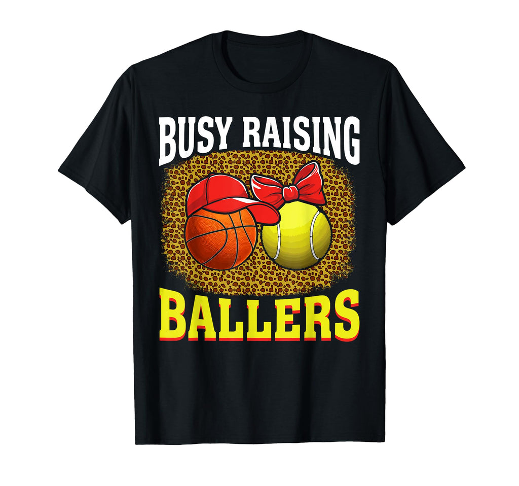 Busy Raising Ballers Basketball T-Shirt - Minimalist Print for Adults - T-Shirt, Sweatshirt, Hoodie