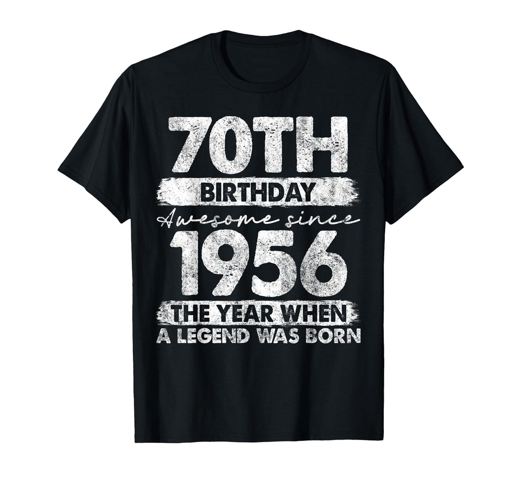 70 Year Old Gifts 1956 70Th Birthday T-Shirt - Custom Art Print Men Women - T-Shirt, Sweatshirt, Hoodie