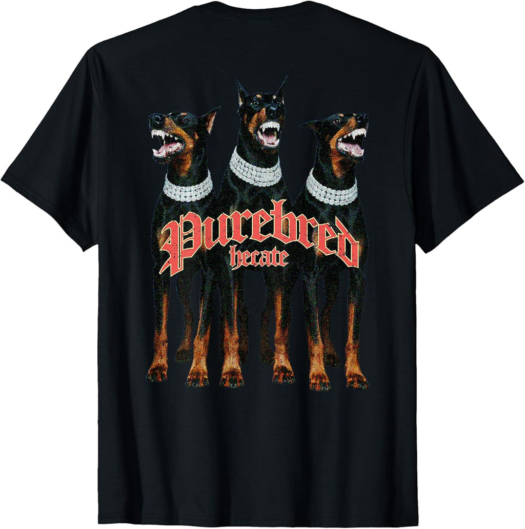Doberman Dog Vintage Streetwear Urban Hip Hop Y2K (ON - Adult & Kids T-Shirts, Sweatshirts & Hoodies apparel design preview 1