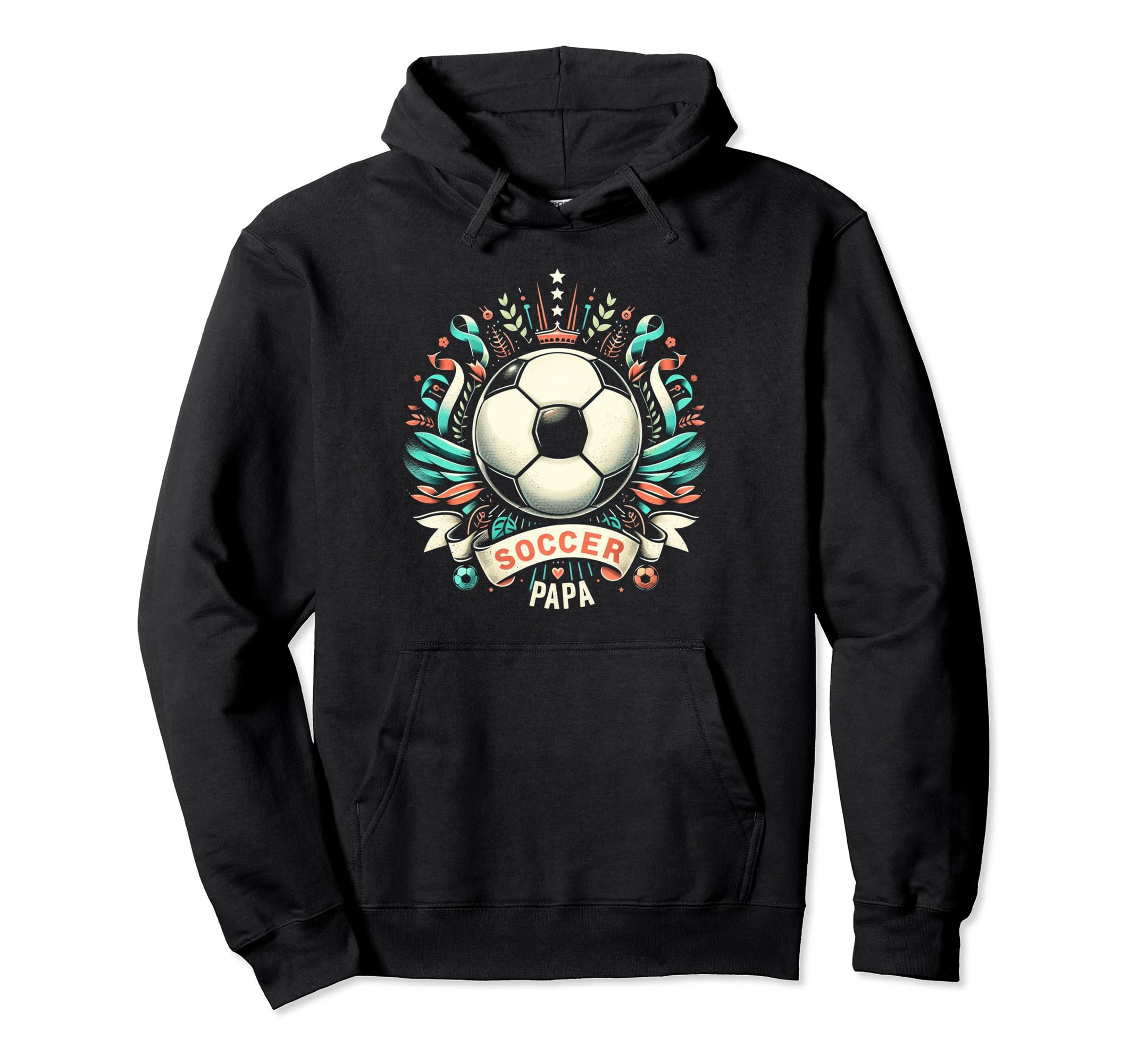Soccer Papa Family Matching Dad Hoodie - Casual Everyday Wear Men Women - T-Shirt, Sweatshirt, Hoodie