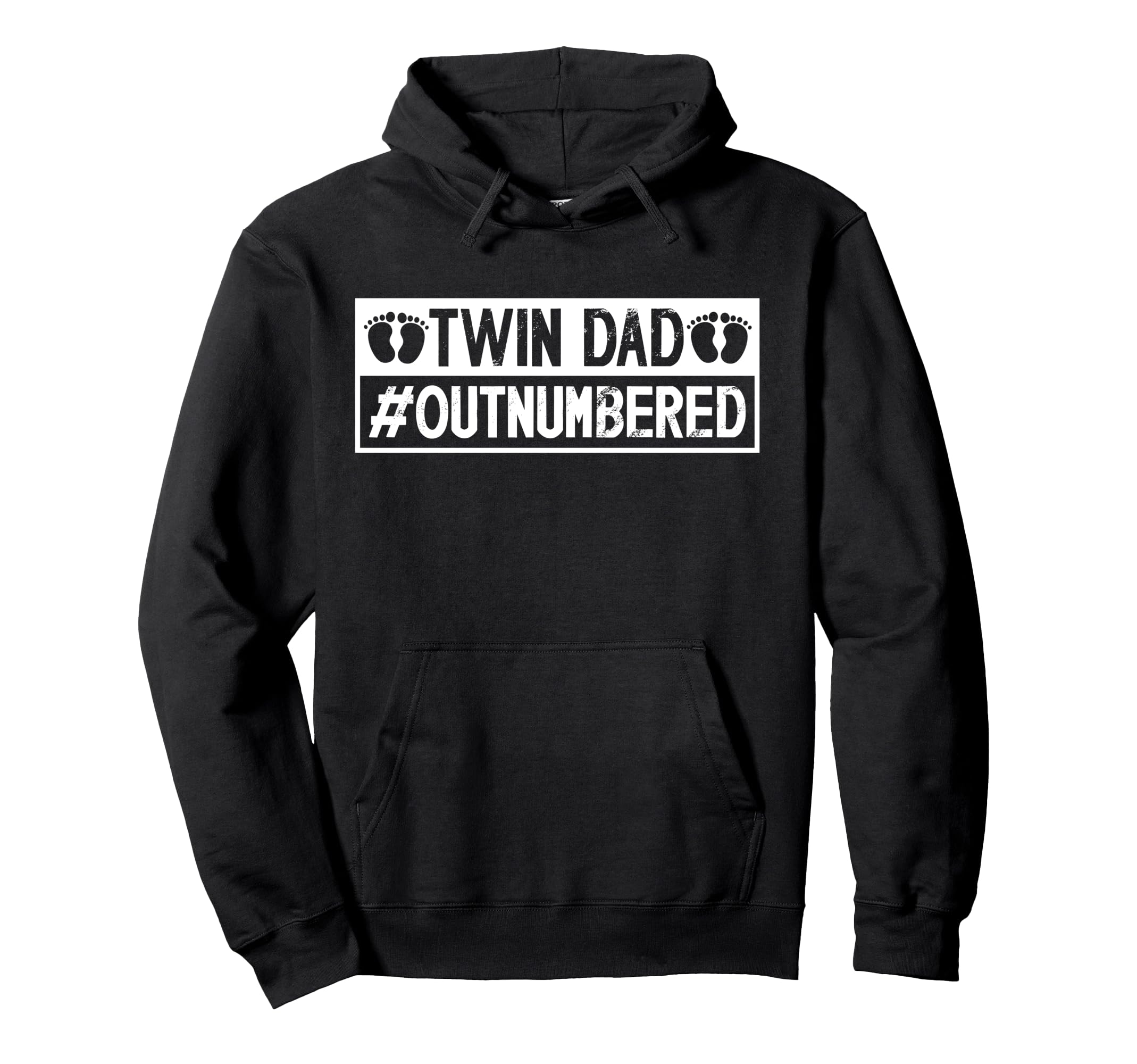 Twin Dad Outnumbered Twin Father Twins Hoodie - Minimalist Print Unisex - T-Shirt, Sweatshirt, Hoodie