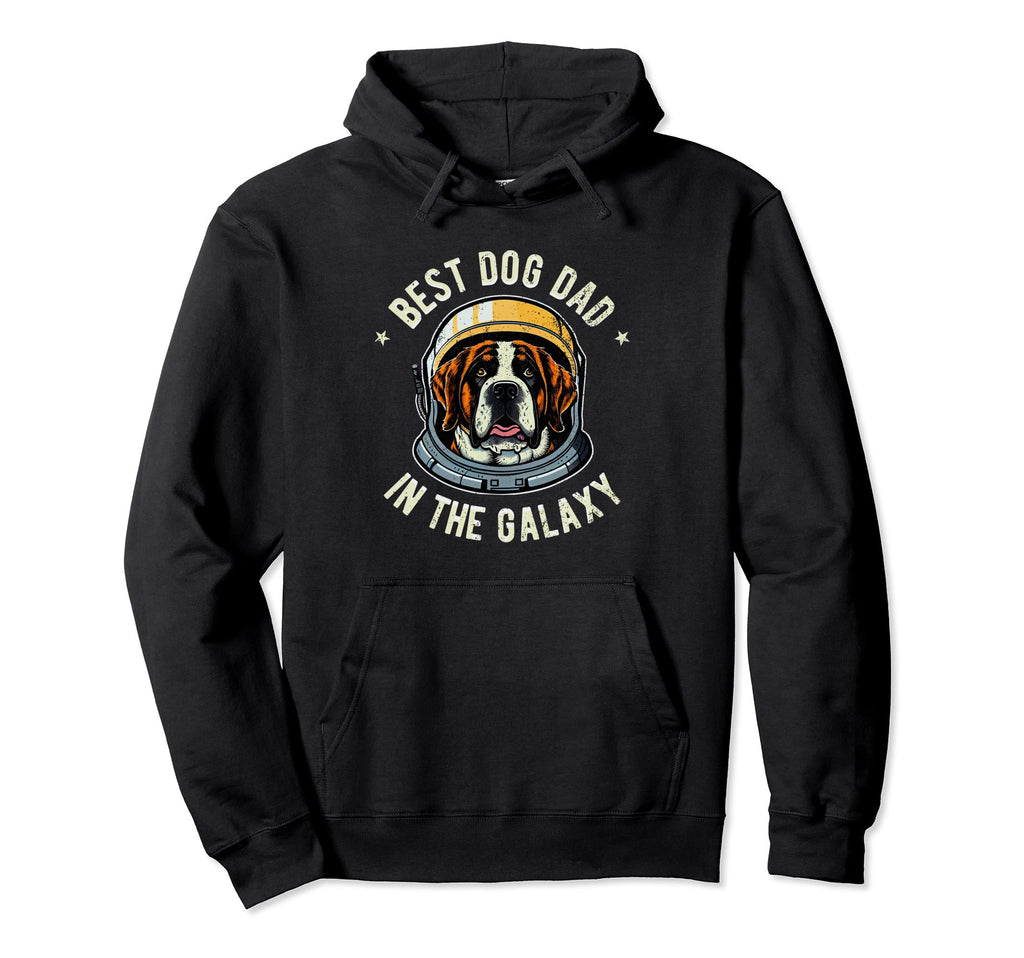 Best Saint Bernard Dog Dad Galaxy Hoodie - Unique Graphic Men Women - T-Shirt, Sweatshirt, Hoodie