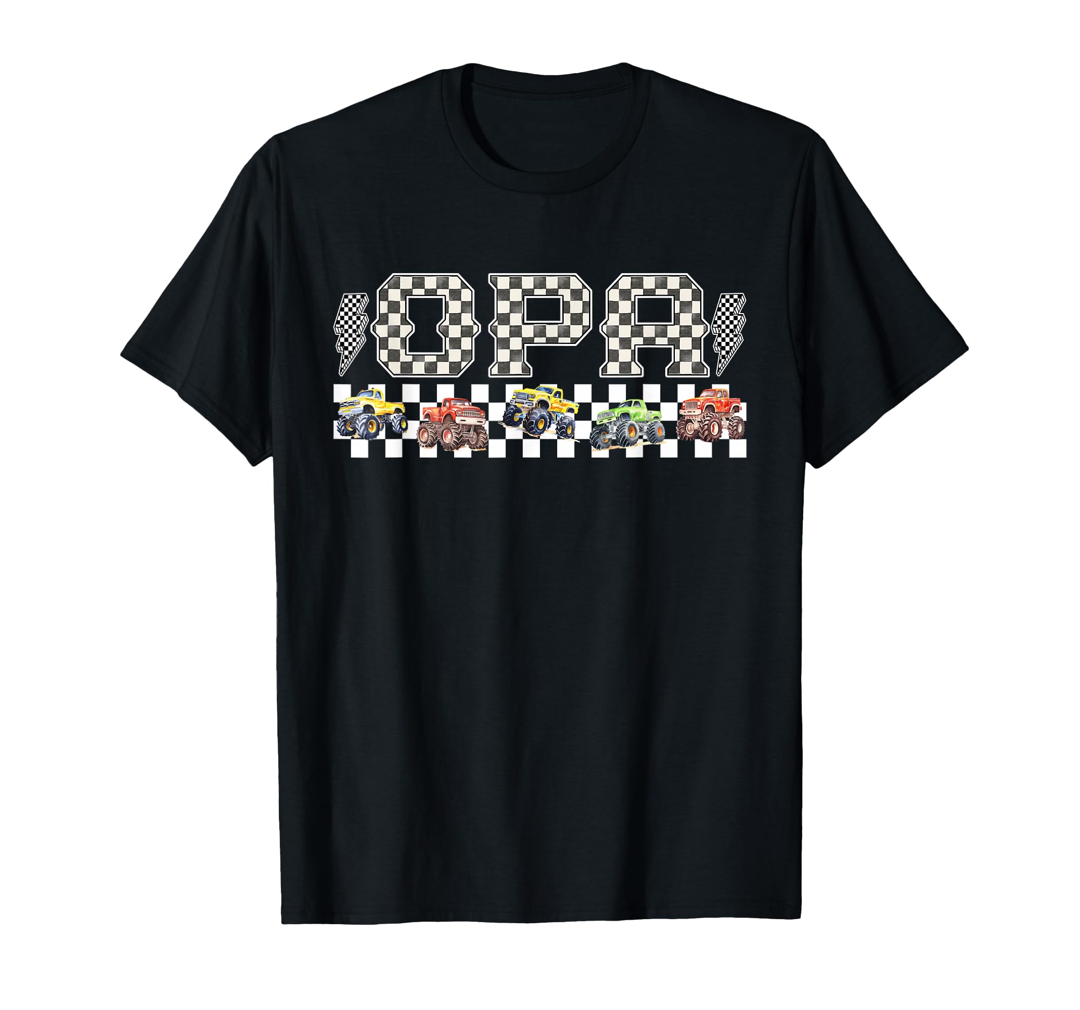 Opa Monster Truck Family Crew Birthday T-Shirt - Aesthetic Graphic Unisex - T-Shirt, Sweatshirt, Hoodie