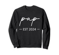 Pap Est 2024 New Dad Dad Grandpa Sweatshirt - Custom Art Print Men Women - T-Shirt, Sweatshirt, Hoodie