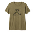 Soccer Player Footballer Tri Blend T-Shirt - Aesthetic Graphic for Adults - T-Shirt, Sweatshirt, Hoodie