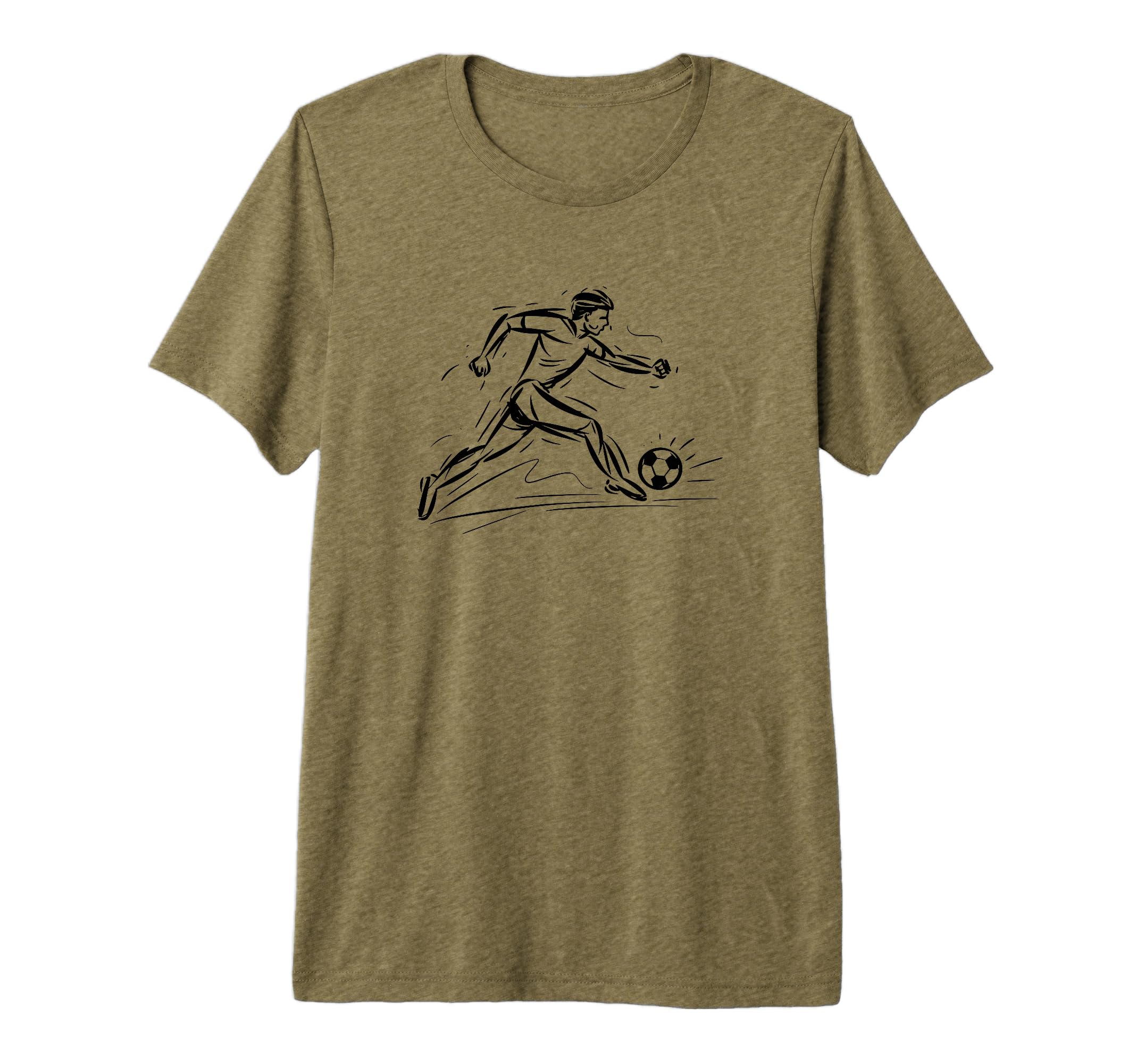 Soccer Player Footballer Tri Blend T-Shirt - Aesthetic Graphic for Adults - T-Shirt, Sweatshirt, Hoodie