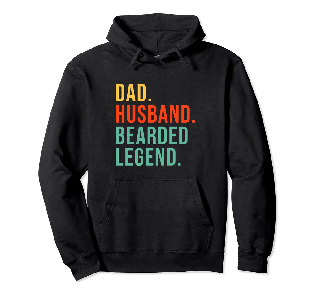 Funny Bearded Dad Husband Legend Beard Hoodie - Unique Graphic Men Women - T-Shirt, Sweatshirt, Hoodie
