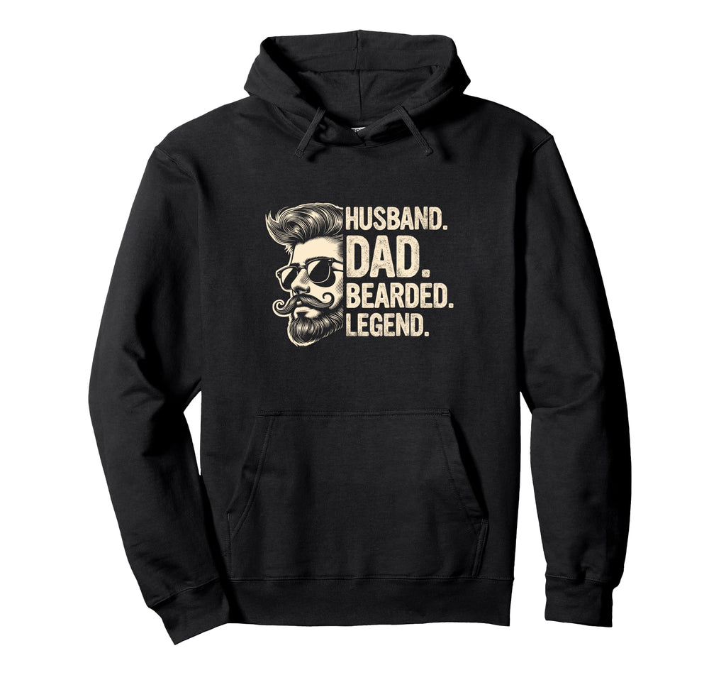 Bearded Dad Fathers Day Husband Dad Hoodie - Aesthetic Graphic Men Women - T-Shirt, Sweatshirt, Hoodie