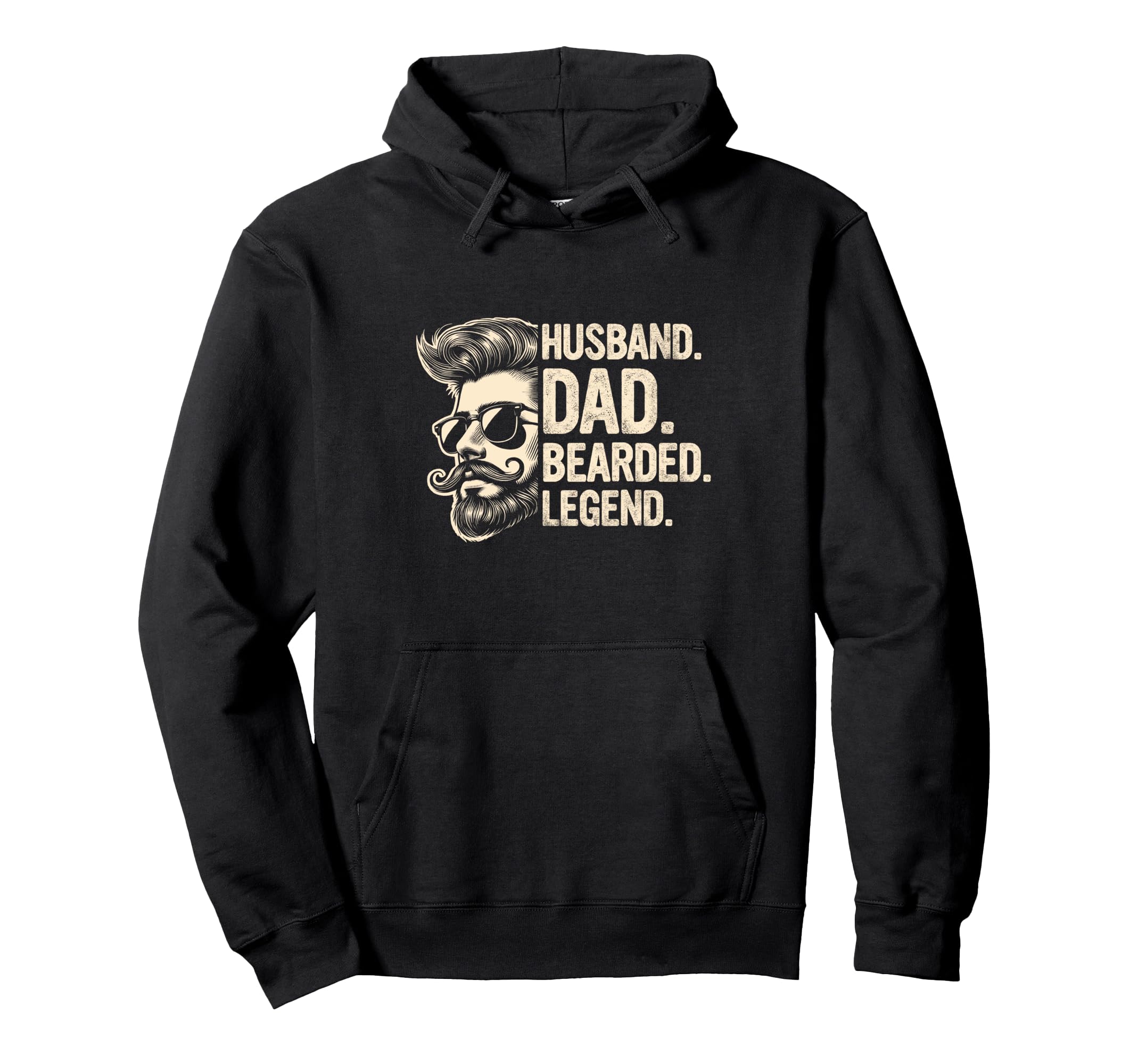 Bearded Dad Fathers Day Husband Dad Hoodie - Aesthetic Graphic Men Women - T-Shirt, Sweatshirt, Hoodie