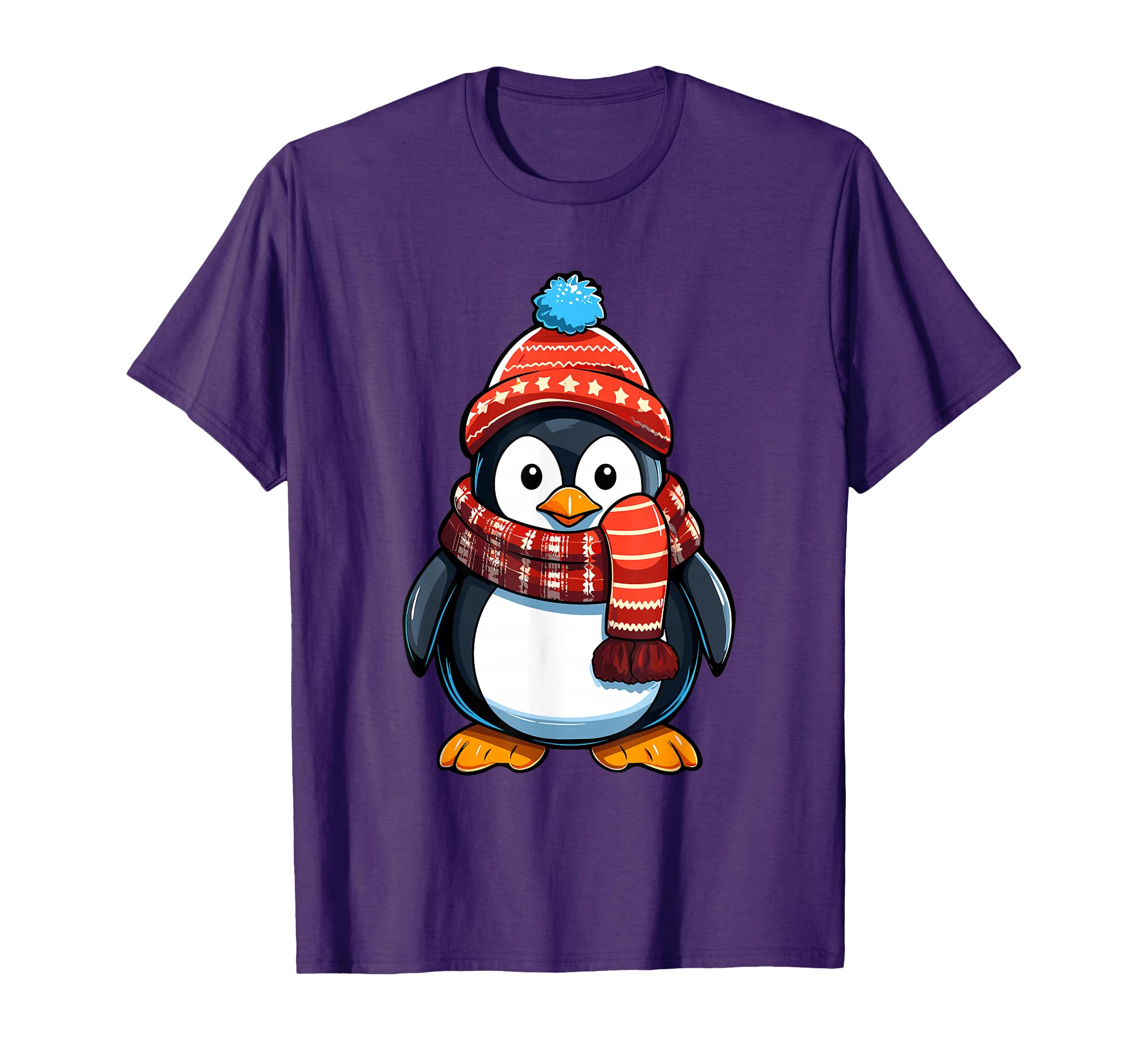Penguin Lights Santa Hat Pajama T-Shirt - Novelty Apparel Men Women - T-Shirt, Sweatshirt, Hoodie