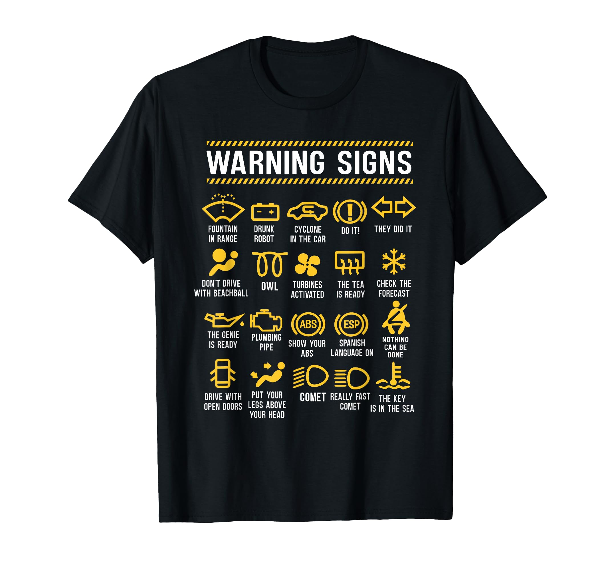 Warning Signs 101 Funny Car Mechanic T-Shirt - Trendy Graphic for Adults - T-Shirt, Sweatshirt, Hoodie
