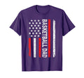 Basketball Dad American Flag Dad T-Shirt - Unique Graphic Unisex - T-Shirt, Sweatshirt, Hoodie