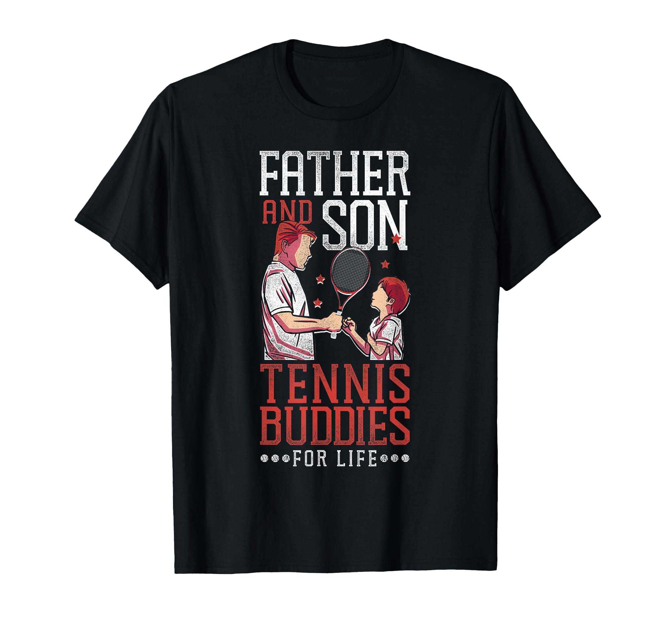 Funny Tennis Player Racket Dad Son Father T-Shirt - Graphic Print Unisex - T-Shirt, Sweatshirt, Hoodie