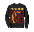 Papa Bear Red Plaid Matching Sweatshirt - Custom Art Print Men Women - T-Shirt, Sweatshirt, Hoodie