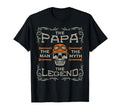 Biker Papa Myth Legend Skull Fathers T-Shirt - Aesthetic Graphic Unisex - T-Shirt, Sweatshirt, Hoodie