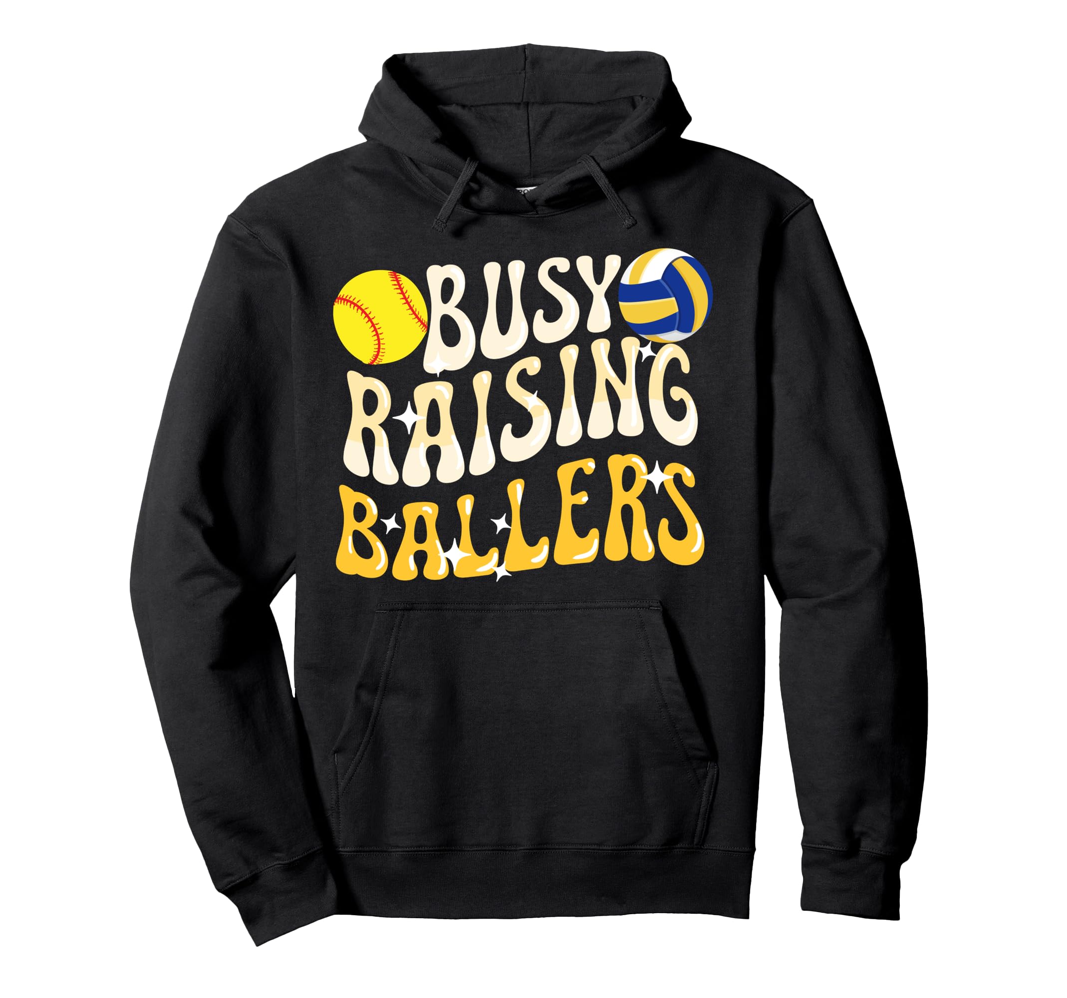 Busy Raising Ballers Volleyball Hoodie - Custom Art Print for Adults - T-Shirt, Sweatshirt, Hoodie