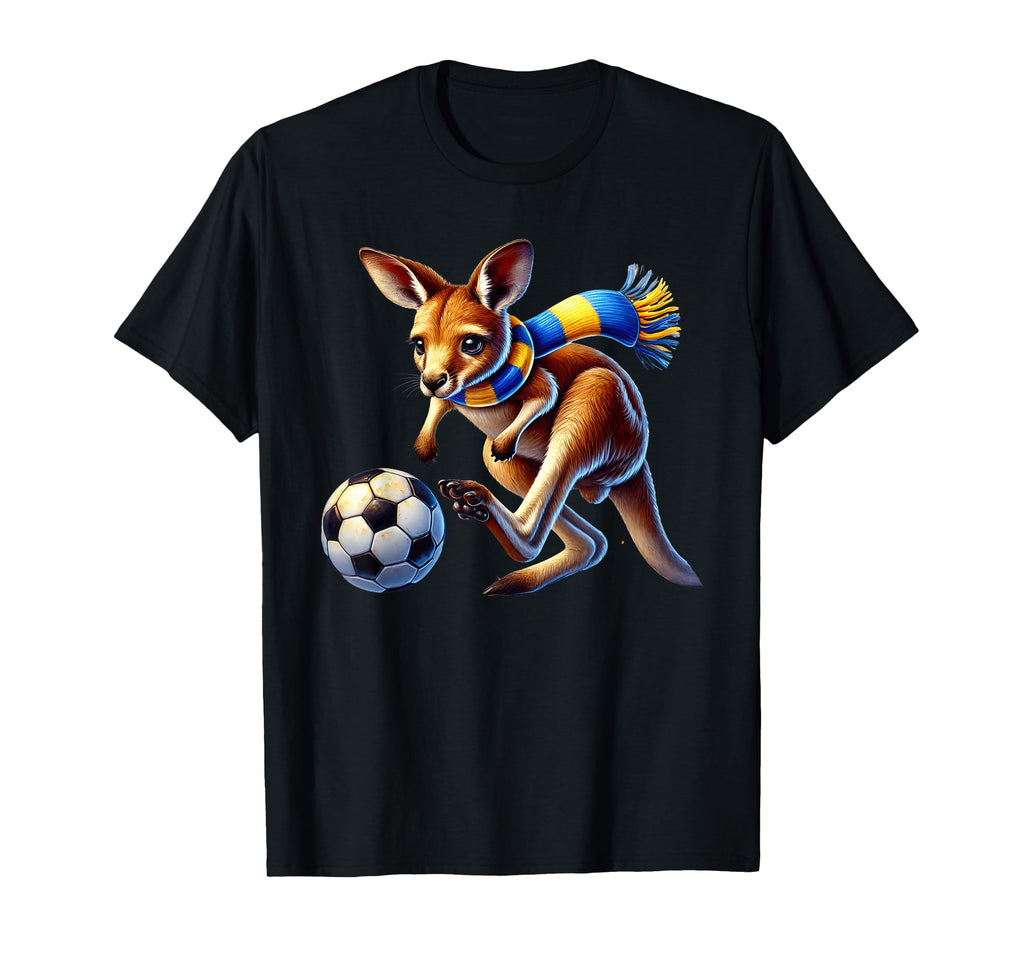 Kangaroo Soccer Player Fan Scarf T-Shirt - Casual Everyday Wear for Adults - T-Shirt, Sweatshirt, Hoodie