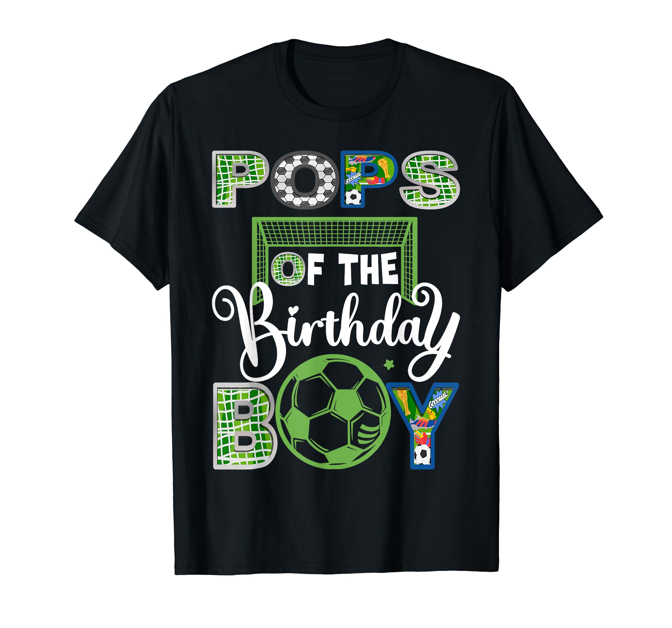 Pops Birthday Soccer Baller Birthday T-Shirt - Unique Graphic Men Women - T-Shirt, Sweatshirt, Hoodie