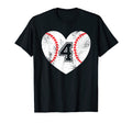 Baseball Heart Player 4 Baseball Mom Dad T-Shirt - Novelty Apparel Unisex - T-Shirt, Sweatshirt, Hoodie