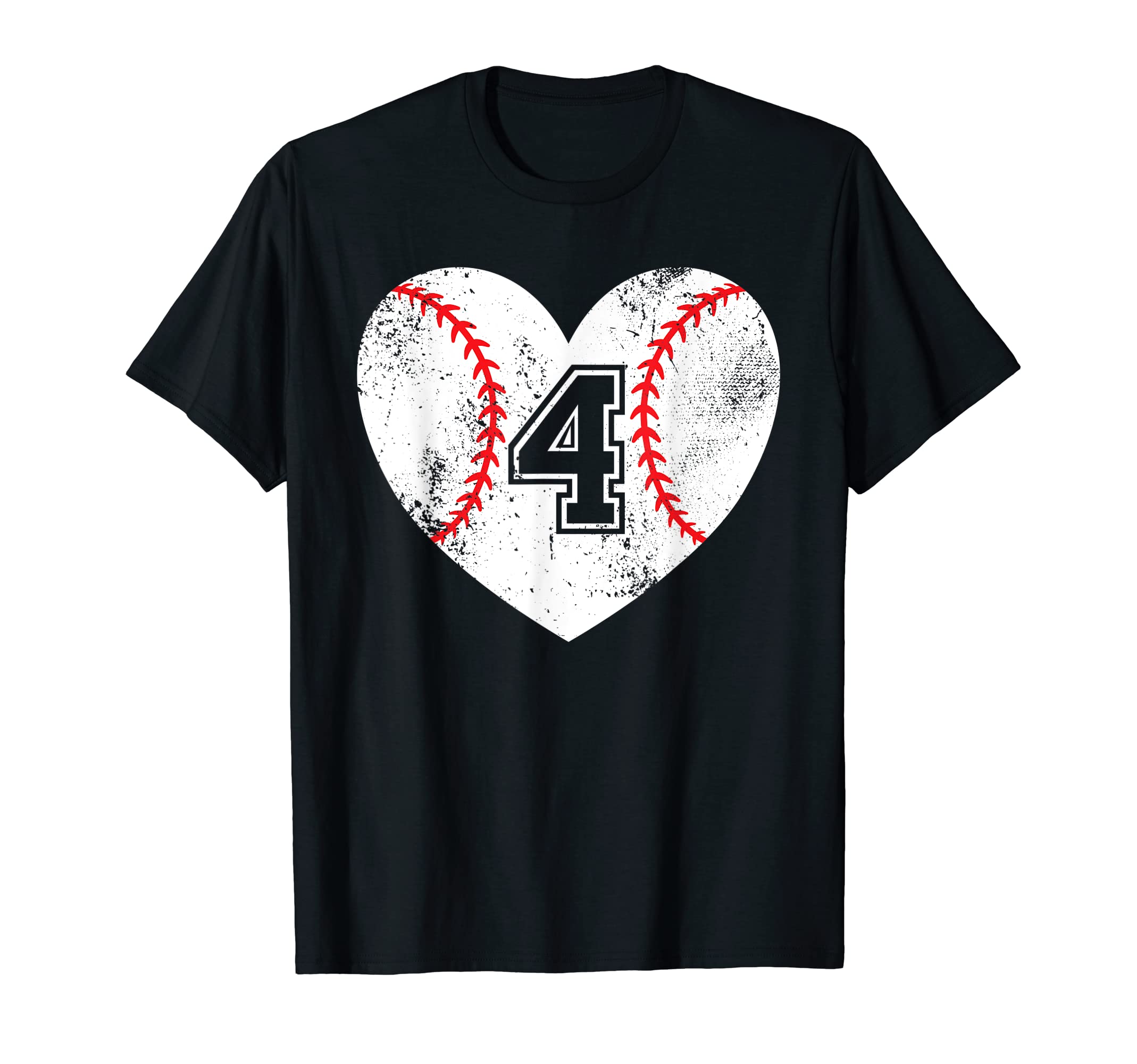 Baseball Heart Player 4 Baseball Mom Dad T-Shirt - Novelty Apparel Unisex - T-Shirt, Sweatshirt, Hoodie