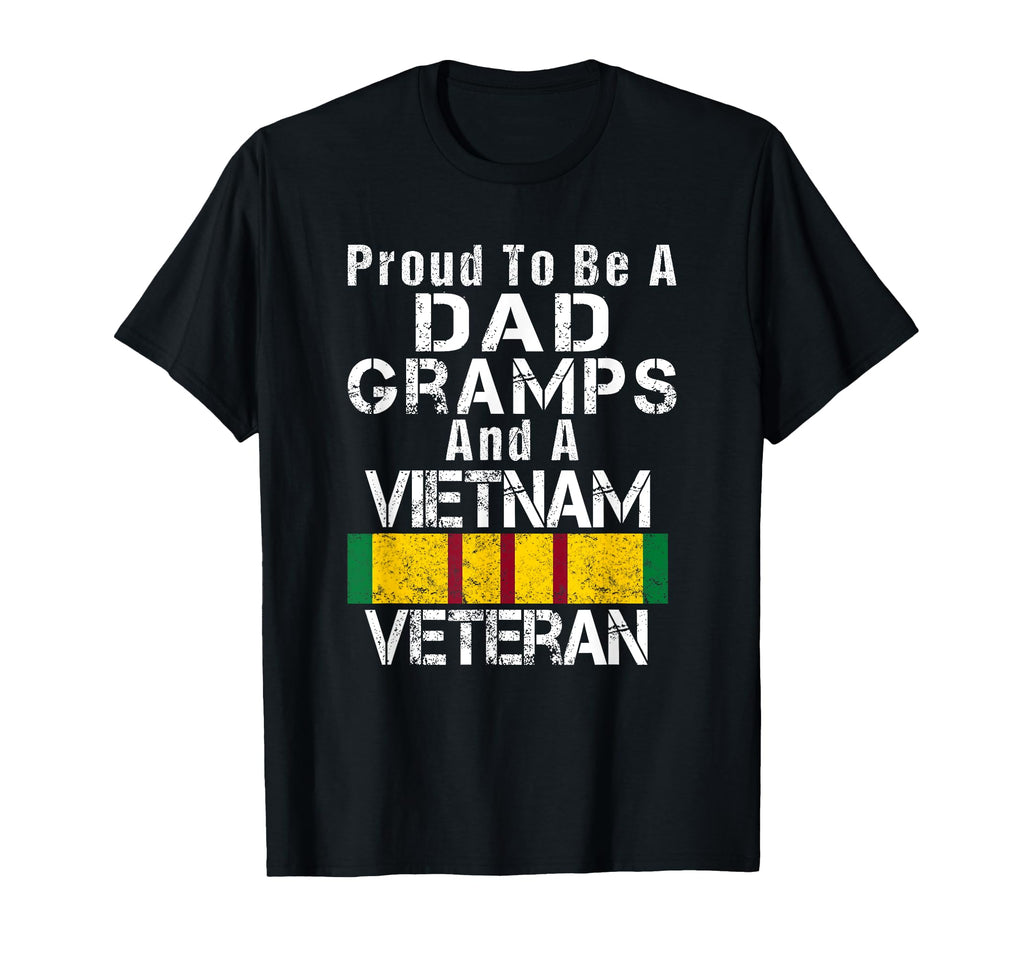 Proud Dad Gramps Vietnam War Veteran T-Shirt - Minimalist Print Unisex - T-Shirt, Sweatshirt, Hoodie