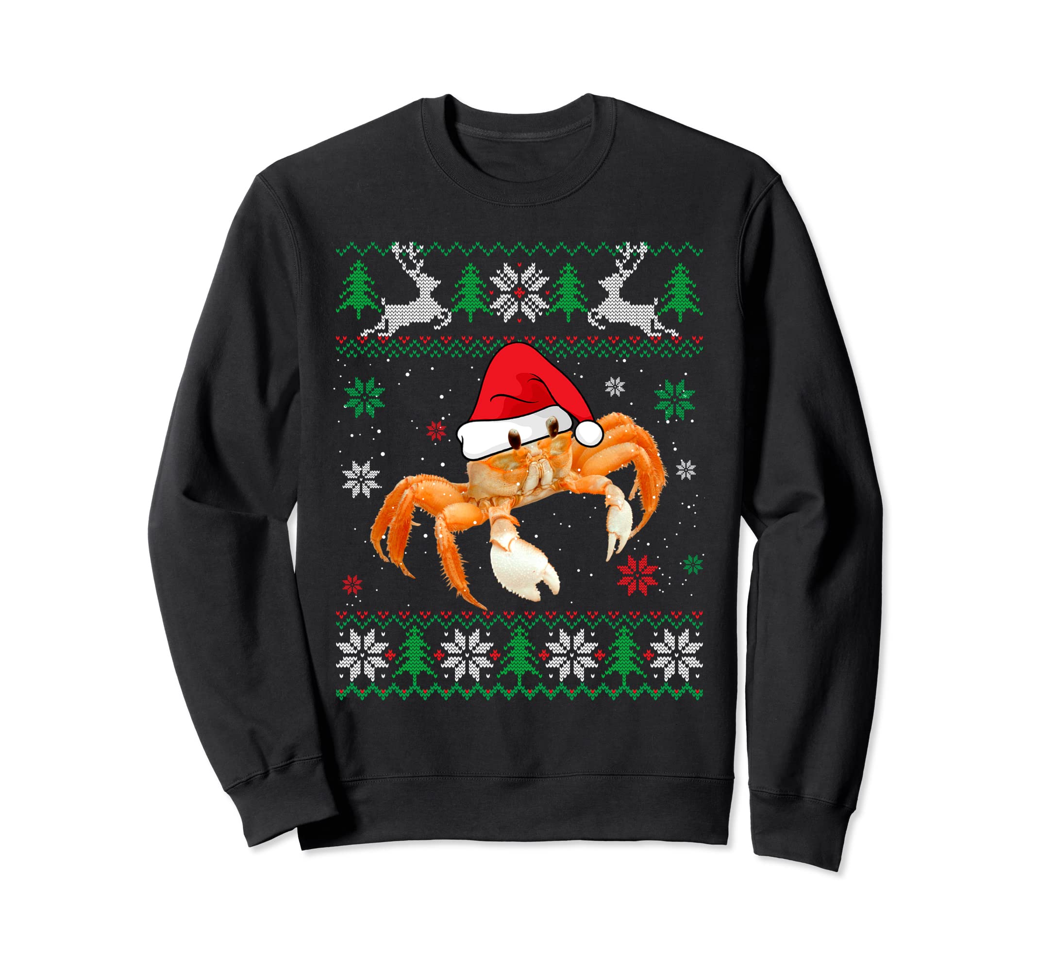 Ugly Crab Lover Santa Hat Animals Sweatshirt - Streetwear Style for Adults - T-Shirt, Sweatshirt, Hoodie